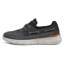 Skechers Cushioning, Wear Resistant Low Top Casual Shoes Men's Gray Black Серый черный, 41