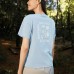 Skechers Drop Shoulder Sleeve T Shirt Women's Sunny Mountain Blue Sunny Mountain Blue, XL