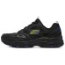 Skechers Hillcrest Cushioning Wear-Resistant Low-Top Running Shoes Men's Black Blue Black Blue, 40