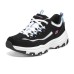 Skechers D'LITES 1.0 Anti-Slip Wear-Resistant Low-Top Chunky Sneakers Women's Black White Черно-белый, 35