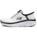 Skechers Cushioning Breathable Low Top Training Running Shoes Men's White Black Черно-белый, 39