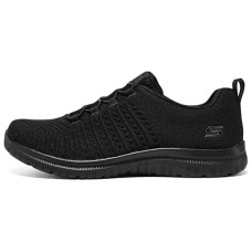 Skechers Cushioning Slip Resistant Low Top Casual Shoes Women's All Black Черный, 35.5