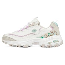 Skechers D'LITES 1.0 Anti-Slip Wear-Resistant Low-Top Chunky Sneakers Women's White Gray Pink 38