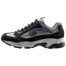 Skechers Stamina Anti-Slip Wear-Resistant Low-Top Casual Shoes Men's Black White Gray Black White Gray, 41