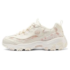 Skechers D'LITES 1.0 Flower Sea Bear Slip Resistant Low Top Casual Shoes Women's Pink Beige pink beige, 38