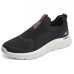 Skechers MEN'S GO WALK Breathable And Resilient Low-Top Casual Shoes Men Black White Черно-белый, 43