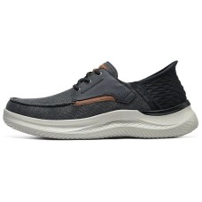 Skechers Slip Ins Slip-Resistant Low-Top Casual Shoes Men's Black Brown Коричневый, 42