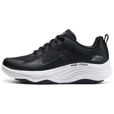 Skechers Sport D'Lu Cushioning Wear-Resistant Low-Top Casual Shoes Women's Black White Черно-белый, 37.5