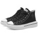 Skechers Anti Slip Wear Resistant Low Top Canvas Shoes Women's Black White Черно-белый, 37