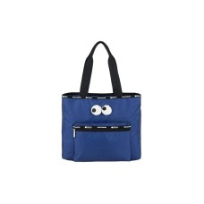 Skechers Fabric Tote Bag, Shopping Bag, Handbag, Shoulder Bag Small Size Unisex Stool Lin Blue Stool Linen Blue, Small Size