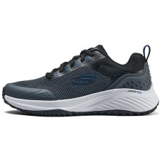 Skechers Outlets Anti-Slip Wear-Resistant Low-Top Casual Shoes Men's Black Blue Black Blue, 45.5