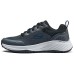 Skechers Outlets Anti-Slip Wear-Resistant Low-Top Casual Shoes Men's Black Blue Black Blue, 45.5