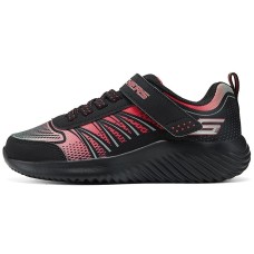 Skechers Abrasion Resistant Low Top Kids' Running Shoes Black Kids' Красно-черный, 27.5