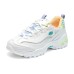 Skechers D'LITES 1.0 Anti-Slip And Wear-Resistant Breathable Low-Top Casual Shoes White green, 36.5