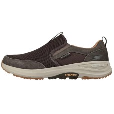 Skechers Go Walk Outdoor Casual Shoes Men Low-Top Black/Brown 43