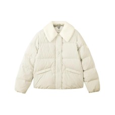 Skechers Sports Life Collection Down Jacket Women's Cream Ecru Cream Beige White/00NA, S