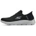 Skechers Go Walk Fle Hands Free Slip-Ins Cushioning Wear-Resistant Low-Top Casual Shoes Men's Black Gray Color Black Gray Color, 42