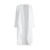 NIC+ZOE Double Gauze Boatcruise Open Front Cardigan White Size L