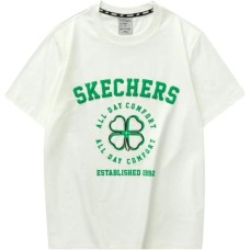Skechers Colorful T-Shirt Men's Marshmallow White Marshmallow white 0074, 2XL