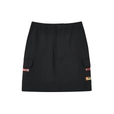 Skechers Hankou No. 2 Factory Co branded Series Casual Short Skirts Women's Pitch Black/002K, S
