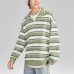 Skechers Colorful Sweatshirt Unisex Oil Green White Mixed Color Stripes Oil Green-White Mixed Color Stripes/0433, 2XL