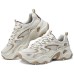 Skechers D'LITES 5.0 Anti-Slip Wear-Resistant Breathable Height Increasing Low-Top Chunky Sneakers Women's Beige Umber Beige umber, 35