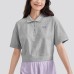 Skechers Polo Shirt Women's Medium Heather Gray Medium Heather Gray 004F, XL