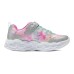 Skechers Kids SKECHERS GIRLS Anti-Slip Wear-Resistant Kids Lifestyle Shoes Silver Pink Kids' Silver/Multi-Colored, 28.5