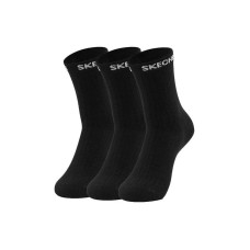 Skechers Unisex Mid-Calf Socks 3-Pack (Carbon Black), S