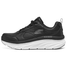 Skechers D'lux Walker Slip Resistant Low Top Casual Shoes Women's Black White 37