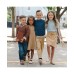 Boys Organic Long Sleeve Fine Gauge Cable V-Neck Sweater Cinnamon heather cable, Small