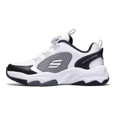 Skechers Kids Slip Resistant Breathable Low Top Kids' Running Shoes Black White Kids' Черно-белый, 35