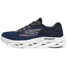 Skechers GO RUN Swirl Tech Speed Cushioning Anti-Slip And Wear-Resistant Low-Top Casual Running Shoes Men's Black Синий, 43.5