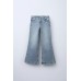 Джинсы flare без пояса ZARA Голубой, 6/7 лет (года) (122 cm)