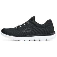 Skechers Cushioning Breathable Lightweight Low-Top Casual Shoes Women's Black White Черно-белый, 38.5