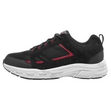 Skechers Cushioned Wear-Resistant Breathable Low-Top Casual Shoes Men's Black Red Красно-черный, 39.5