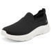 Skechers WOMEN'S GO WALK Breathable Lightweight Low-Top Casual Shoes Women's Black White Черно-белый, 36