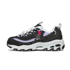 Skechers D'LITES 2.0 Balloon Puppy Cushioning Anti-Slip And Wear-Resistant Low-Top Chunky Sneakers Women's Black Purple Черный, 38