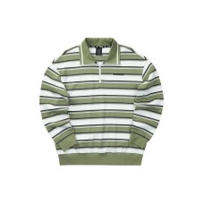 Skechers Colorful Sweatshirt Unisex Oil Green White Mixed Color Stripes Oil Green-White Mixed Color Stripes/0433, 2XL