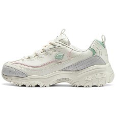 Skechers DLITES Chunky Sneakers Women's Low Top White Green Gray White green, 36.5