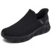 Skechers Go Walk Fle Slip-Ins Flash Technology Breathable Quick Dry Low-Top Casual Shoes Men's Black Черный, 41.5
