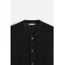 Кардиган с рельефным узором ZARA Черный, M
