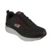 Skechers D'lux Walker Cushioned Anti-Slip Wear-Resistant Breathable Lightweight Low-Top Casual Shoes Men's Black Red 42