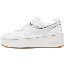 Skechers Anti-Slip Wear-Resistant Low-Top Skateboard Shoes Women's White Silver Белый, 37