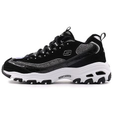 Skechers D Lites Low Top Running Shoes Black/White Women's 35