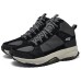 Skechers OUTDOOR MENS Anti-Slip Wear-Resistant Mid-Top Hiking Shoes Men's Black Gray Color Черный, 45