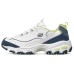 Skechers D'LITES 1.0 Low Top Casual Shoes Women's White Blue Green 37