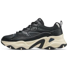 Skechers DLITES Anti-Slip Wear-Resistant Low-Top Chunky Sneakers Men's Black Черный, 43