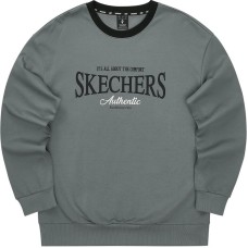 Skechers Sweatshirt Men's Lime Gray Lime Gray, M