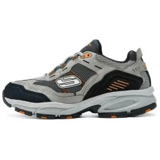 Skechers OUTDOOR MENS Anti-Slip Wear-Resistant Low-Top Outdoor Shoes Men's Gray Orange Серый/Оранжевый, 43